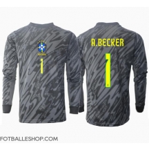 Brasil Alisson Becker #1 Keeper Replika Bortedrakt Copa America 2024 Langermet