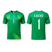 Brasil Alisson Becker #1 Keeper Replika Bortedrakt VM 2026 Kortermet