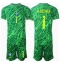 Brasil Alisson Becker #1 Keeper Replika Hjemmedrakt Barn Copa America 2024 Kortermet (+ bukser)