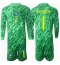 Brasil Alisson Becker #1 Keeper Replika Hjemmedrakt Barn Copa America 2024 Langermet (+ bukser)