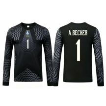 Brasil Alisson Becker #1 Keeper Replika Hjemmedrakt Barn VM 2026 Langermet (+ bukser)