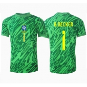Brasil Alisson Becker #1 Keeper Replika Hjemmedrakt Copa America 2024 Kortermet