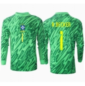 Brasil Alisson Becker #1 Keeper Replika Hjemmedrakt Copa America 2024 Langermet