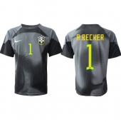Brasil Alisson Becker #1 Keeper Replika Hjemmedrakt VM 2022 Kortermet