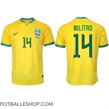 Brasil Eder Militao #14 Replika Hjemmedrakt VM 2022 Kortermet