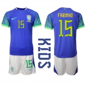 Brasil Fabinho #15 Replika Bortedrakt Barn VM 2022 Kortermet (+ bukser)