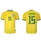 Brasil Fabinho #15 Replika Hjemmedrakt VM 2022 Kortermet