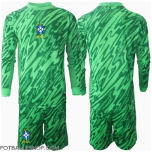 Brasil Keeper Replika Hjemmedrakt Barn Copa America 2024 Langermet (+ bukser)