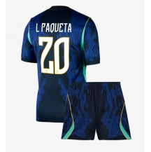 Brasil Lucas Paqueta #20 Replika Bortedrakt Barn VM 2026 Kortermet (+ bukser)