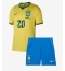 Brasil Lucas Paqueta #20 Replika Hjemmedrakt Barn VM 2026 Kortermet (+ bukser)