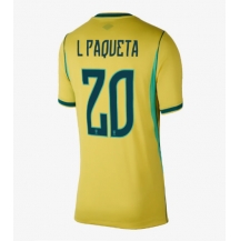 Brasil Lucas Paqueta #20 Replika Hjemmedrakt Dame VM 2026 Kortermet