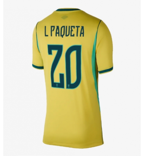 Brasil Lucas Paqueta #20 Replika Hjemmedrakt Dame VM 2026 Kortermet Brasil Lucas Paqueta #20 Replika Hjemmedrakt Dame VM 2026 Kortermet