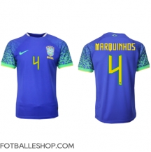 Brasil Marquinhos #4 Replika Bortedrakt VM 2022 Kortermet