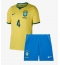 Brasil Marquinhos #4 Replika Hjemmedrakt Barn VM 2026 Kortermet (+ bukser)