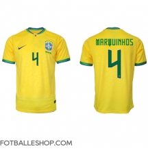 Brasil Marquinhos #4 Replika Hjemmedrakt VM 2022 Kortermet