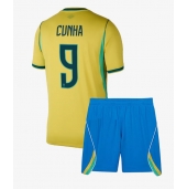 Brasil Matheus Cunha #9 Replika Hjemmedrakt Barn VM 2026 Kortermet (+ bukser)