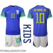 Brasil Neymar Jr #10 Replika Bortedrakt Barn VM 2022 Kortermet (+ bukser)