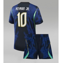 Brasil Neymar Jr #10 Replika Bortedrakt Barn VM 2026 Kortermet (+ bukser)