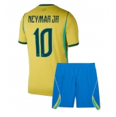 Brasil Neymar Jr #10 Replika Hjemmedrakt Barn VM 2026 Kortermet (+ bukser)