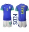 Brasil Thiago Silva #3 Replika Bortedrakt Barn VM 2022 Kortermet (+ bukser)