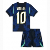 Brasil Vinicius Junior #10 Replika Bortedrakt Barn VM 2026 Kortermet (+ bukser)