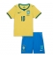 Brasil Vinicius Junior #10 Replika Hjemmedrakt Barn VM 2026 Kortermet (+ bukser)