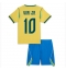 Brasil Vinicius Junior #10 Replika Hjemmedrakt Barn VM 2026 Kortermet (+ bukser)