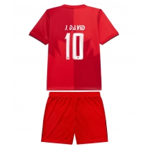 Canada Jonathan David #10 Replika Hjemmedrakt Barn VM 2026 Kortermet (+ bukser)