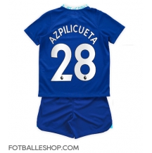 Chelsea Cesar Azpilicueta #28 Replika Hjemmedrakt Barn 2022-23 Kortermet (+ bukser)