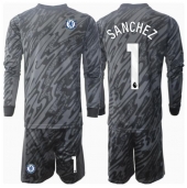 Chelsea Robert Sanchez #1 Keeper Replika Bortedrakt Barn 2024-25 Langermet (+ bukser)