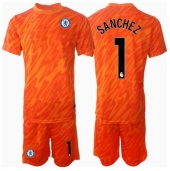 Chelsea Robert Sanchez #1 Keeper Replika Hjemmedrakt Barn 2024-25 Kortermet (+ bukser)