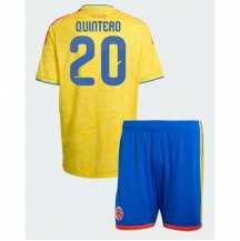 Colombia Juan Fernando Quintero #20 Replika Hjemmedrakt Barn VM 2026 Kortermet (+ bukser)
