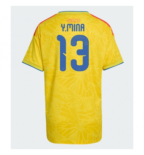 Colombia Yerry Mina #13 Replika Hjemmedrakt Dame VM 2026 Kortermet Colombia Yerry Mina #13 Replika Hjemmedrakt Dame VM 2026 Kortermet