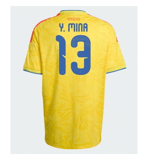 Colombia Yerry Mina #13 Replika Hjemmedrakt VM 2026 Kortermet Colombia Yerry Mina #13 Replika Hjemmedrakt VM 2026 Kortermet