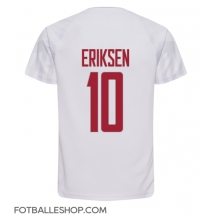 Danmark Christian Eriksen #10 Replika Bortedrakt VM 2022 Kortermet