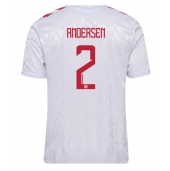Danmark Joachim Andersen #2 Replika Bortedrakt EM 2024 Kortermet