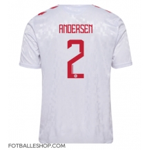 Danmark Joachim Andersen #2 Replika Bortedrakt EM 2024 Kortermet