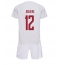 Danmark Kasper Dolberg #12 Replika Bortedrakt Barn VM 2022 Kortermet (+ bukser)