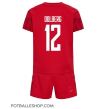 Danmark Kasper Dolberg #12 Replika Hjemmedrakt Barn VM 2022 Kortermet (+ bukser)