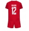Danmark Kasper Dolberg #12 Replika Hjemmedrakt Barn VM 2022 Kortermet (+ bukser)
