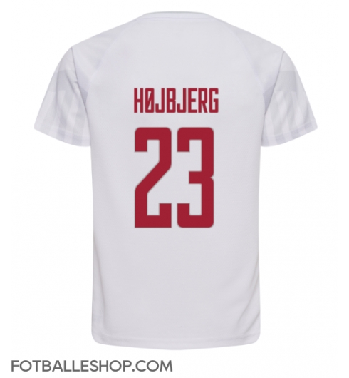 Danmark Pierre-Emile Hojbjerg #23 Replika Bortedrakt VM 2022 Kortermet