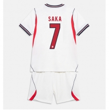 England Bukayo Saka #7 Replika Hjemmedrakt Barn VM 2026 Kortermet (+ bukser)