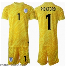England Jordan Pickford #1 Keeper Replika Bortedrakt Barn EM 2024 Kortermet (+ bukser)