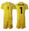 England Jordan Pickford #1 Keeper Replika Bortedrakt Barn EM 2024 Kortermet (+ bukser)