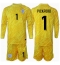 England Jordan Pickford #1 Keeper Replika Bortedrakt Barn EM 2024 Langermet (+ bukser)