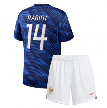Frankrike Adrien Rabiot #14 Replika Hjemmedrakt Barn VM 2026 Kortermet (+ bukser)