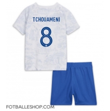 Frankrike Aurelien Tchouameni #8 Replika Bortedrakt Barn VM 2022 Kortermet (+ bukser)