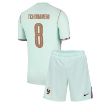 Frankrike Aurelien Tchouameni #8 Replika Bortedrakt Barn VM 2026 Kortermet (+ bukser)