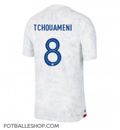 Frankrike Aurelien Tchouameni #8 Replika Bortedrakt VM 2022 Kortermet