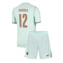 Frankrike Bradley Barcola #12 Replika Bortedrakt Barn VM 2026 Kortermet (+ bukser)